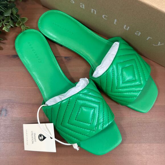 Sanctuary Women's Culture Quilted Slide Sandal In Jelly Bean Size 10 - Picture 2 of 9